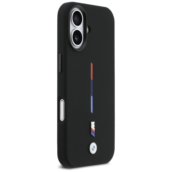 Etui BMW M Silicon Tricolor Line MagSafe do iPhone 17 czarny