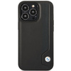 Etui BMW Leather Blue Dots na iPhone 14 Pro - czarne