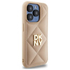 DKNY DKHCP15LPQDSLE iPhone 15 Pro 6.1"   beżowy/beige Quilted Stack Logo