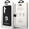 Etui Karl Lagerfeld Fixed Glitter Ikonik Logo Metal Pin na Samsung Galaxy S24 - czarne