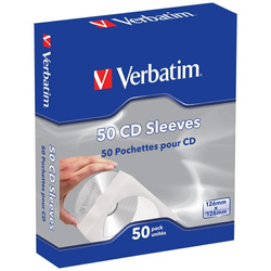 Koperty papierowe na dyski CD Verbatim 50szt biały 49992
