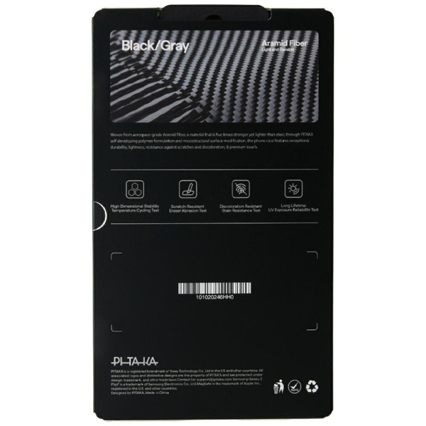 Etui PITAKA Ultra-Slim MagSafe do Samsung Galaxy Z Flip7 czarno szary