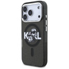 Etui Karl Lagerfeld IML Glitter Karl &   Choupette Sketch Logo MagSafe do iPhone 17 Pro czarny