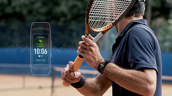 [OUTLET] Samsung Gear Fit2 Pro R365 Black with rubber black Grade B strap