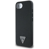 Etui Guess Grained Triangle MagSafe do   iPhone 16e czarny