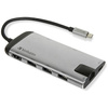 Verbatim Adapter Hub USB-C - USB-C/      3xUSB-A 3.0/HDMI/Eternet/SD/microSD aluminiowy/aluminum 49142