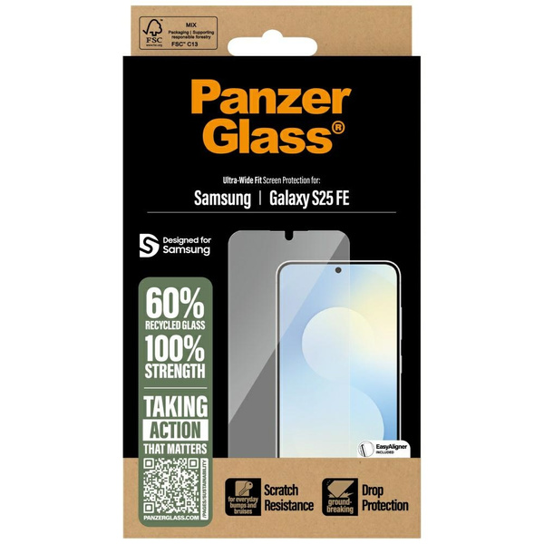 Szkło hartowane PanzerGlass Ultra-Wide   Fit do Samsung Galaxy S25 FE