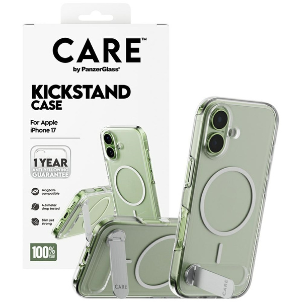 Etui CARE by PanzerGlass Feature w.      Kickstand MagSafe do iPhone 17 przezroczysty