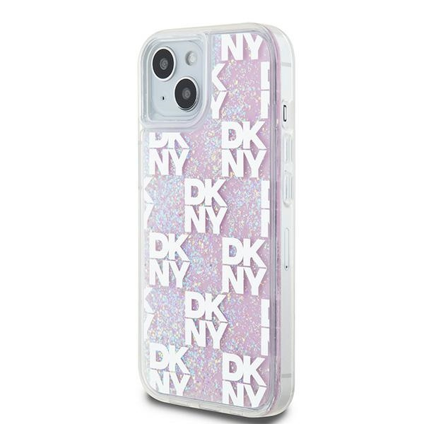 DKNY DKHCP15SLCPEPP iPhone 15 / 14 / 136.1" różowy/pink hardcase Liquid Glitter Multilogo