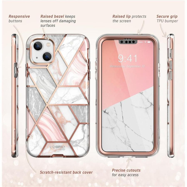 Supcase Cosmo iPhone 14 Plus Case - Pink Marble