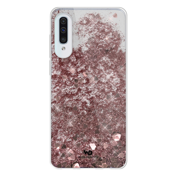 HAMA WHITE DIAMONDS SPARKLE CASE SAMSUNG GALAXY A50/A30s RÓŻOWO-ZŁOTY SERCA