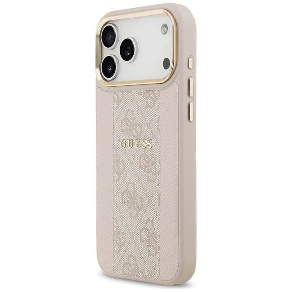Etui Guess 4G Stripe MagSafe do iPhone   17 Pro Max różowy