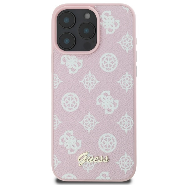 Guess GUHMP16XPGPYSP iPhone 16 Pro Max 6.9" różowy/pink hardcase Peony Script MagSafe