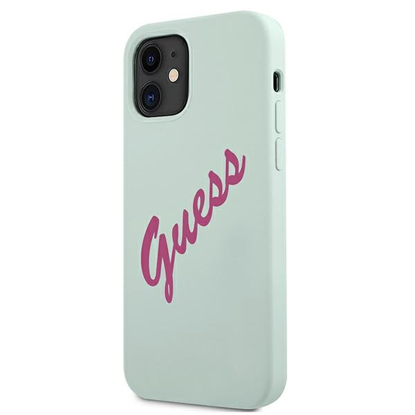 Guess GUHCP12SLSVSBF iPhone 12 mini5,4" niebieski fuksja/blue fuschia hardcase Silicone Vintage