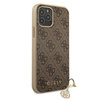 Guess GUHCP12MGF4GBR iPhone12/12 Pro 6,1" brązowy/brown hardcase 4G Charms Collection