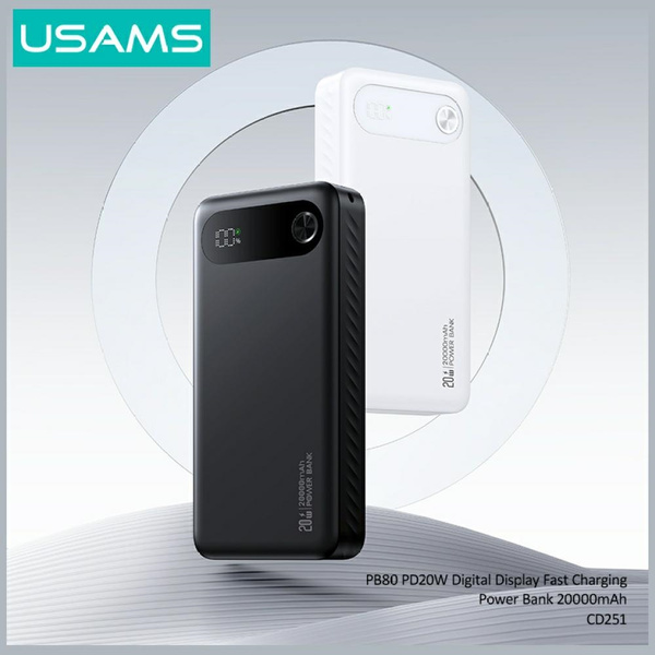 Powerbank USAMS PB80 PD20W 20000mAh czarny