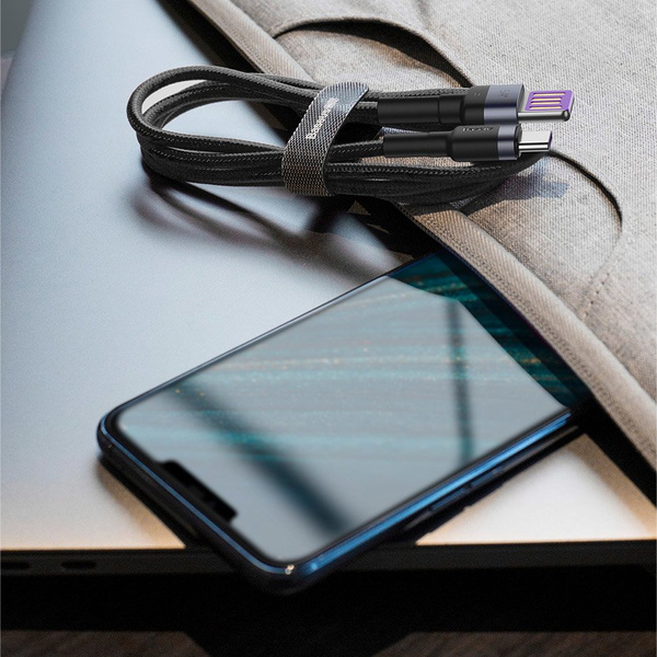 Baseus Cafule cable USB Type C SuperCharge 40W Quick Charge 3.0 QC 3.0 1m gray-black (CATKLF-PG1)