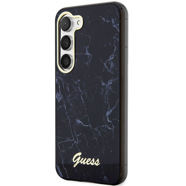 Guess GUHCS23SPCUMAK S23 S911czarny/black hardcase Marble