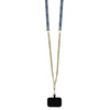 Guess GUHCP16LP4TDSCPB iPhone 16 Pro6.3" niebieski/blue hardcase Leather Metal Logo Strass Crossbody