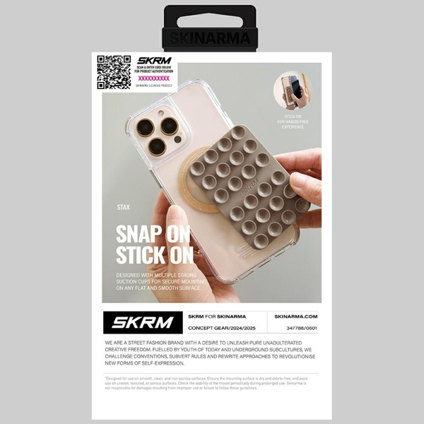 Uniwersalna przyssawka Skinarma Stax     MagSafe do telefonu pomarańczowy