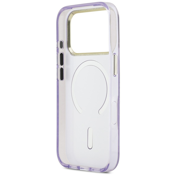 Etui Guess IML Shell Script Metal        MagSafe do iPhone 17 Pro Max fioletowy