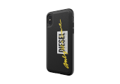 DIESEL MOULDED CASE EMBROIDERY IPHONE X/XS CZARNY/ŻÓŁTY