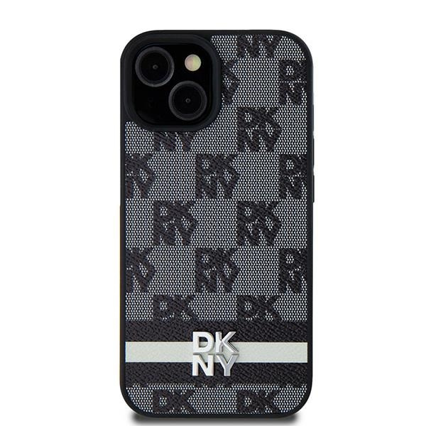 DKNY DKHCS24MPCPTSSK S24+ S926czarny/black hardcase Leather Checkered Mono Pattern & Printed Stripes