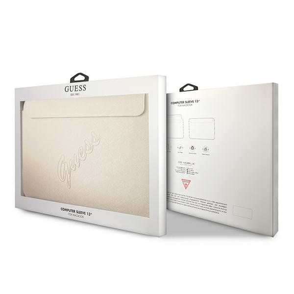 Guess Sleeve GUCS13PUSASLG 13" złoty/gold Saffiano Script