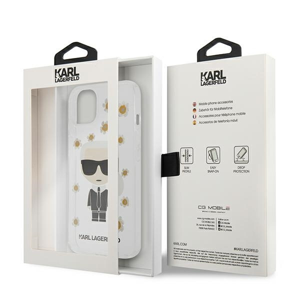 KARL LAGERFELD KLHCP13MHFLT IPHONE 13 / 14 / 15 6,1" PRZEZROCZYSTY/TRANSPARENT FLOWER IKONIK KARL