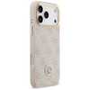 Etui Guess 4G Strass Logo & Big Strap Metal Buttons MagSafe do iPhone 17 Pro Max różowy