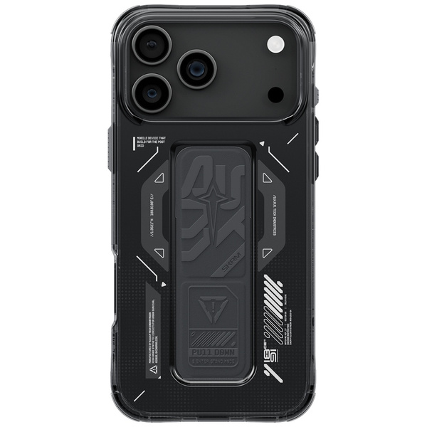 Etui Skinarma Helio do iPhone 17 Pro Max Magnetic Charging + Grip Stand grafitowy