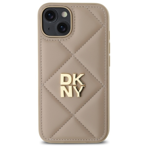 DKNY DKHCP14SPQDSLE iPhone 14 6.1"       beżowy/beige Quilted Stack Logo