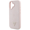 Etui Guess Grained Hot Stamp Peony       Triangle Logo MagSafe do iPhone 16 różowy