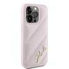 Karl Lagerfeld KLHCP15LPQDSMGP iPhone 15 Pro 6.1" różowy/pink hardcase Diagonal Quilted Script