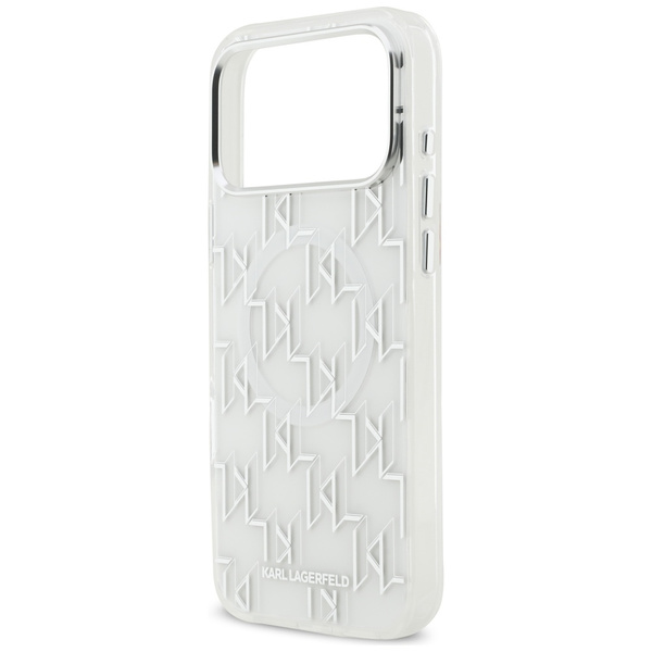 Etui Karl Lagerfeld IML KL Monogram      MagSafe do iPhone 17 Pro Max biały