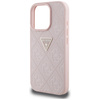 Etui Guess Hot Stamp 4G Pattern Triangle Metal Logo do iPhone 16 Pro różowy