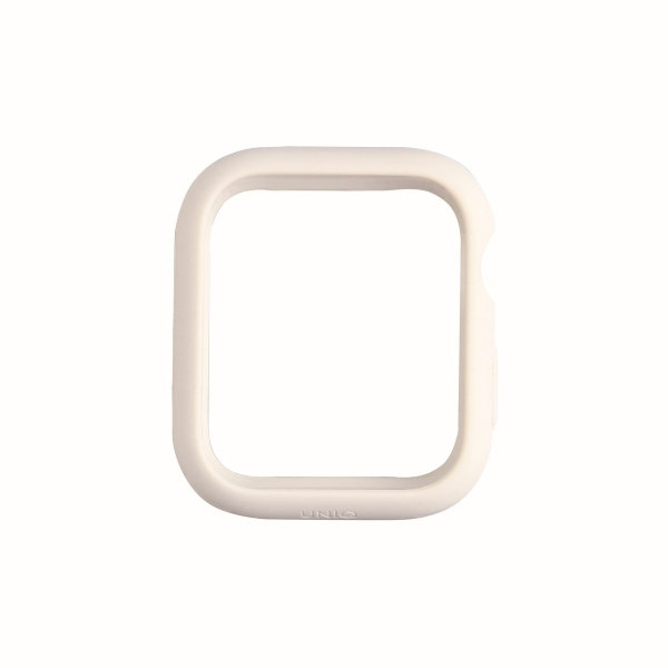 UNIQ etui Lino Apple Watch Series 4/5/6/SE 44mm. biały/dove white