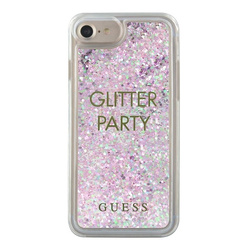 Guess GUHCP7GLUQPU iPhone 6/7/8/SE 2020 / SE 2022 fioletowy/purple hard case Liquid Glitter Party