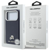 Etui Karl Lagerfeld Karl & Choupette Head Pins Saffiano MagSafe do iPhone 17 Pro niebieski