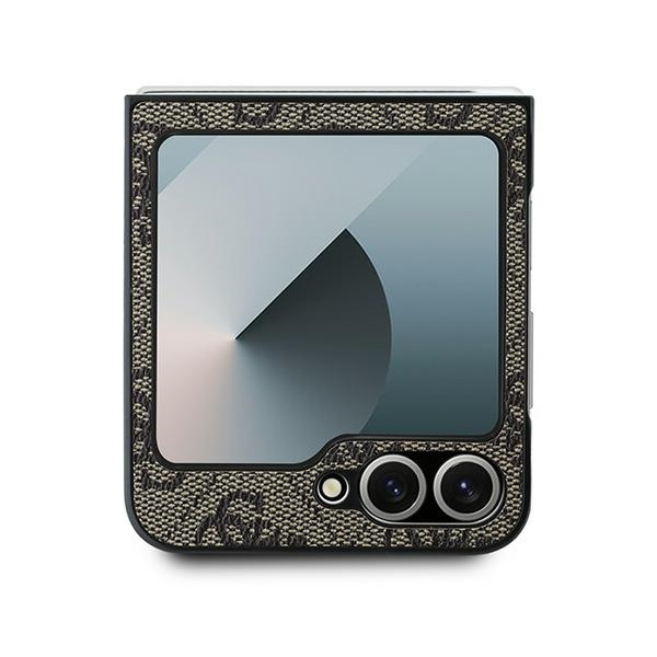 Guess GUHCZF64GMGBR Z Flip6 F741brązowy/brown Leather 4G Metal Logo