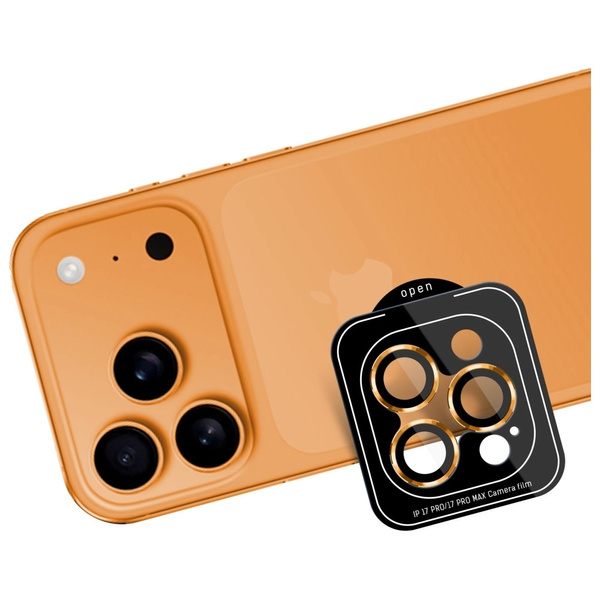 Ochrona na obiektyw aparatu 3MK Lens     Protection Pro do Apple iPhone 17 Pro / 17 Pro Max pomarańczowy