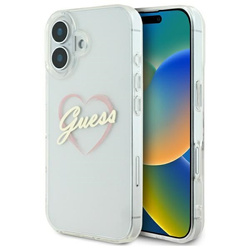 Guess GUHCP16MHCHGSPT iPhone 16 plus6.7" przeźroczysty/transparent hardcase IML Heart