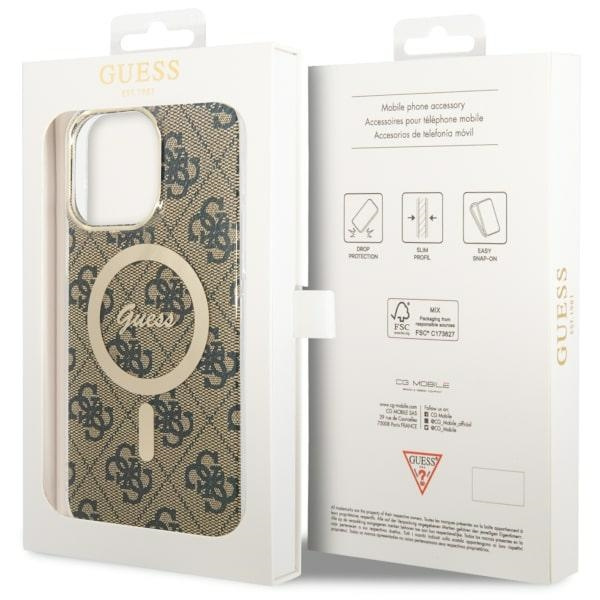 Guess GUHMP14XH4STW iPhone 14 Pro Max6.7" brązowy/brown hardcase 4G MagSafe