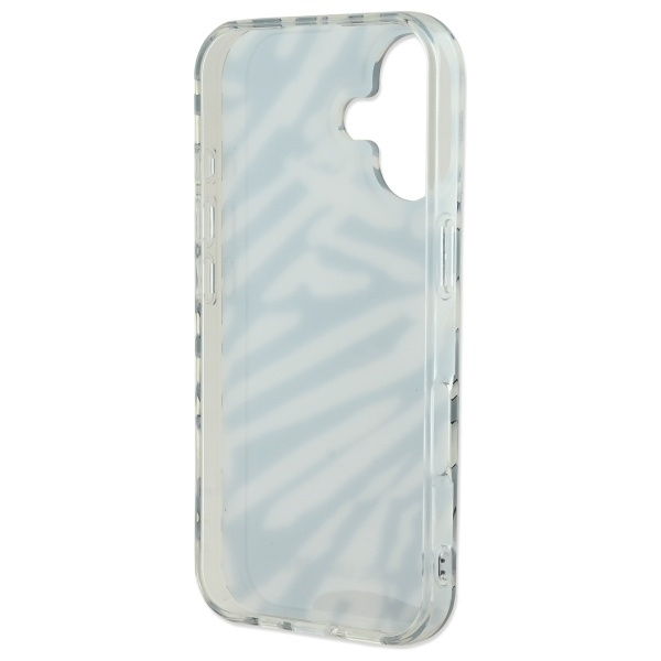 Karl Lagerfeld KLHCP16SHZBPKCCK iPhone 16 6.1" czarny/black hardcase IML Zebra Pattern & Cord