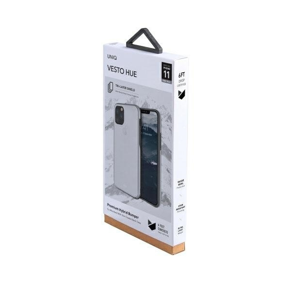 Etui UNIQ Vesto Hue na iPhone 11 Pro Max - przezroczysto-srebrne