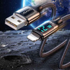 USAMS Kabel pleciony U78 lightning 1.2mLED 2.4A Fast Charging czarny/black SJ543USB01 (US-SJ543)