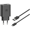 Ładowarka sieciowa Motorola TurboPower 33W USB-A z kablem USB-A do USB-C 1m czarny