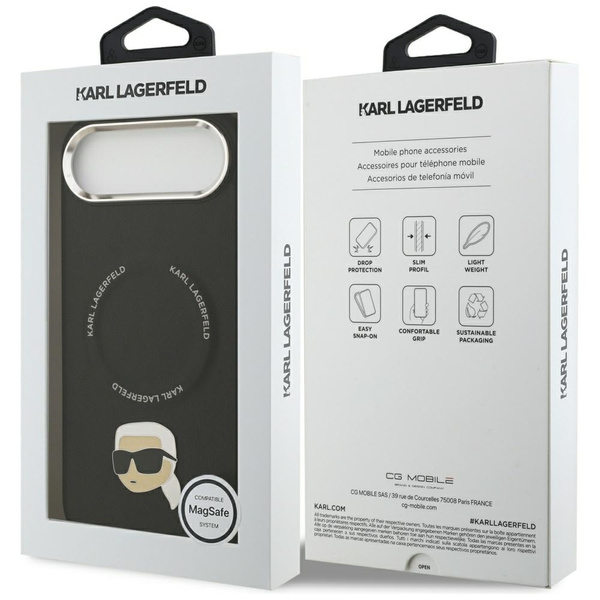 Etui Karl Lagerfeld Karl Pin MagSafe do iPhone Air czarny