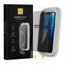Spacecase Szkło prywatyzujące QuickFit Privacy Glass iPhone 15 / 16
