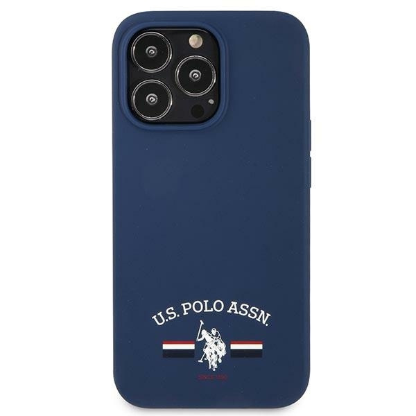 Etui U.S. Polo Assn. Silicone Collection na iPhone 13 Pro Max - granatowe